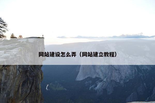 网站建设怎么弄（网站建立教程）