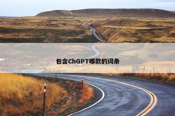包含ChGPT哪款的词条