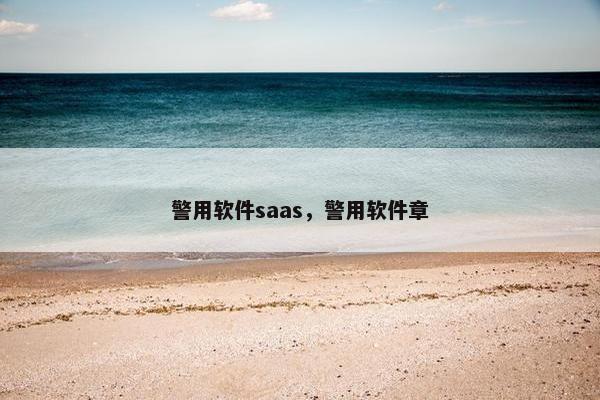 警用软件saas，警用软件章