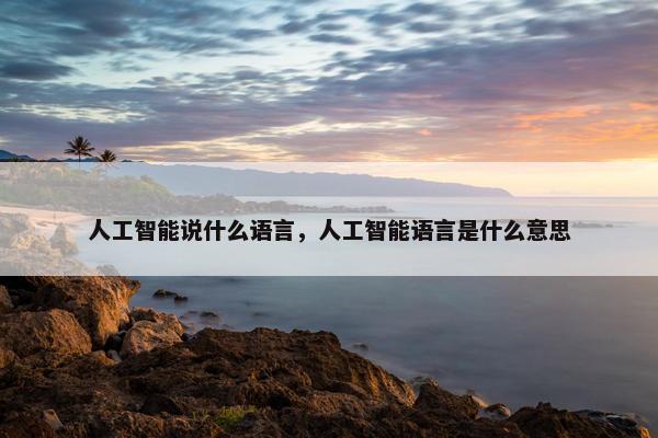 人工智能说什么语言，人工智能语言是什么意思