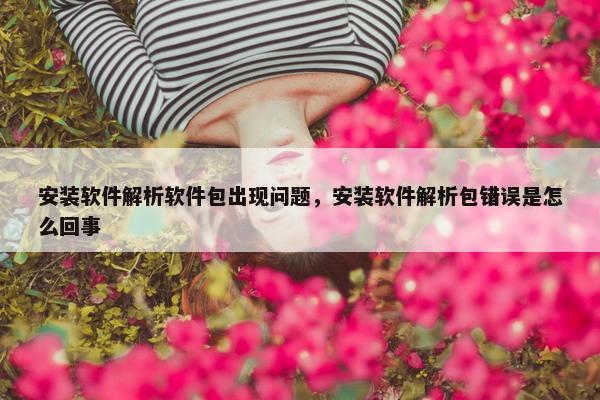 安装软件解析软件包出现问题，安装软件解析包错误是怎么回事