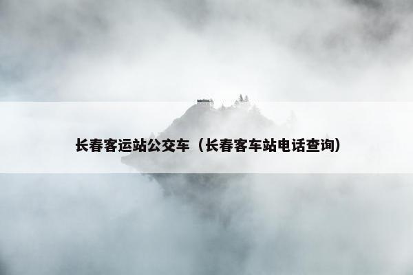 长春客运站公交车（长春客车站电话查询）