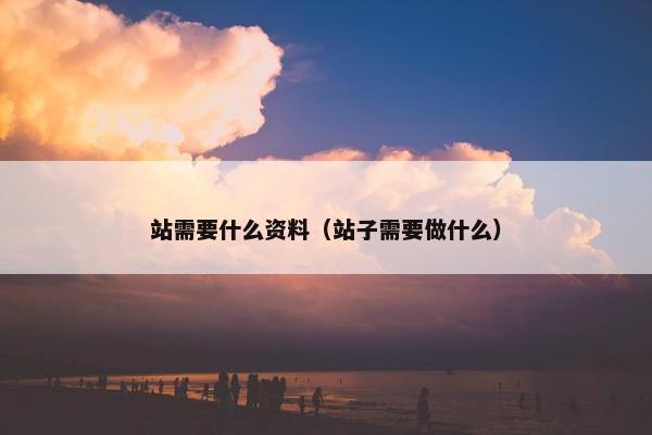 站需要什么资料(站子需要做什么)