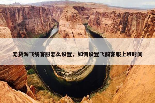无货源飞鸽客服怎么设置，如何设置飞鸽客服上班时间