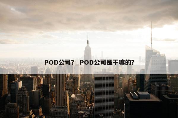POD公司? POD公司是干嘛的? POD公司? POD公司是干嘛的?
