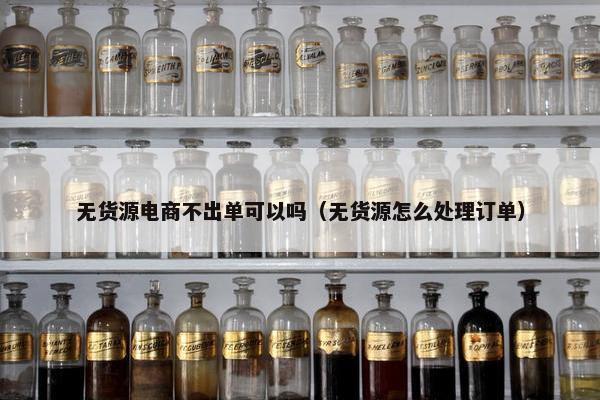 无货源电商不出单可以吗(无货源怎么处理订单)
