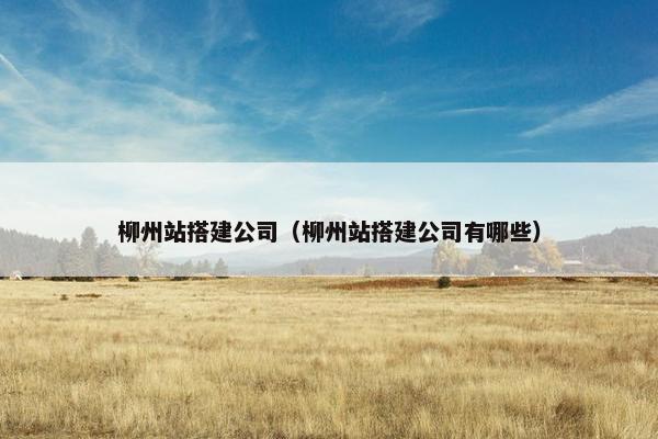 柳州站搭建公司(柳州站搭建公司有哪些)