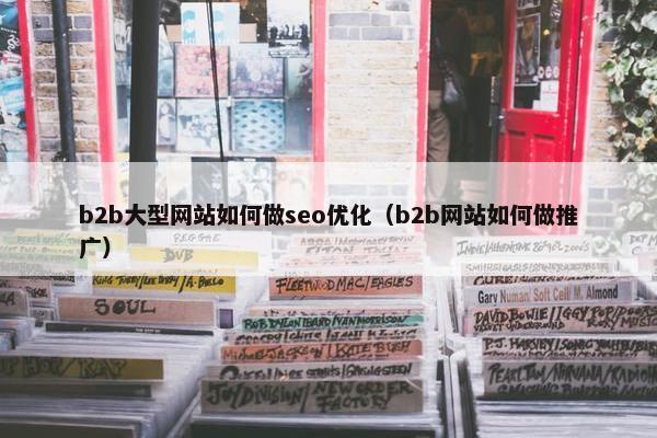 b2b大型网站如何做seo优化(b2b网站如何做推广)