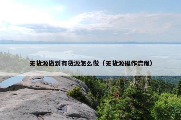 无货源做到有货源怎么做(无货源操作流程)