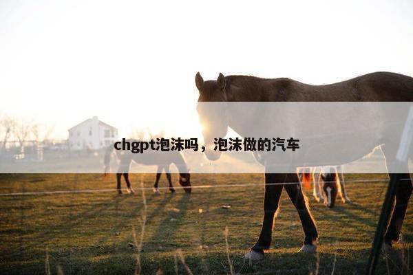 chgpt泡沫吗,泡沫做的汽车