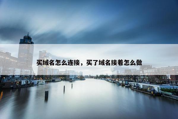 买域名怎么连接,买了域名接着怎么做