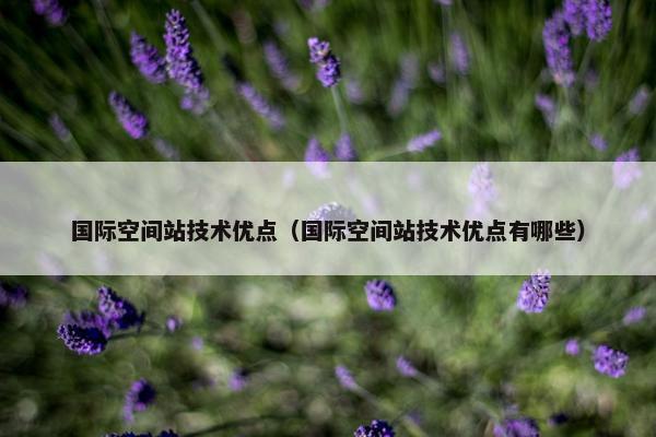 国际空间站技术优点(国际空间站技术优点有哪些)