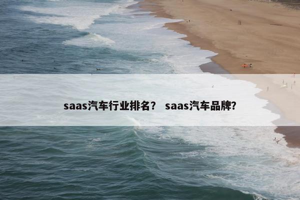 saas汽车行业排名？ saas汽车品牌？
