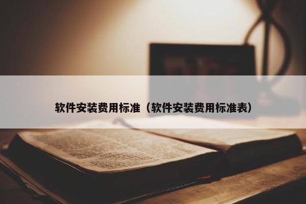 软件安装费用标准（软件安装费用标准表）