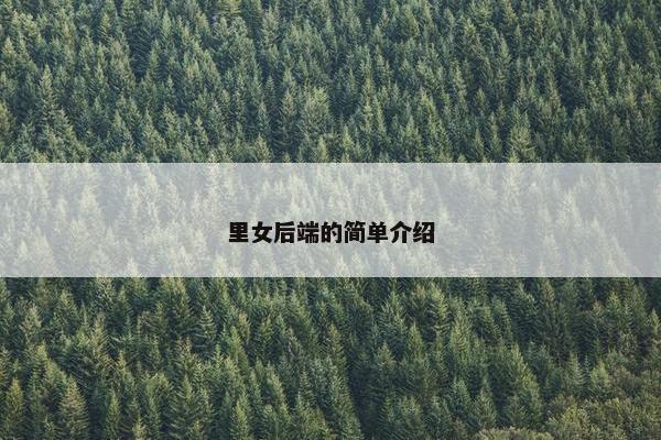 里女后端的简单介绍