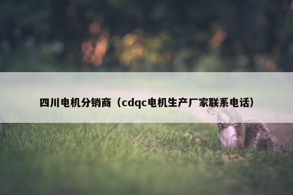 四川电机分销商（cdqc电机生产厂家联系电话）