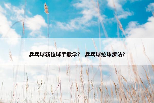 乒乓球新拉球手教学？ 乒乓球拉球步法？