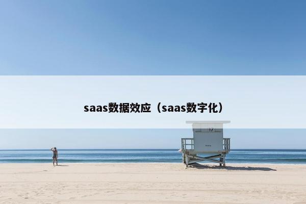 saas数据效应（saas数字化）