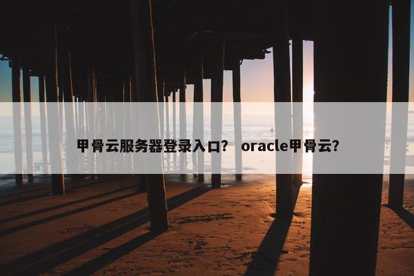 甲骨云服务器登录入口? oracle甲骨云? 甲骨云服务器登录入口? oracle甲骨云?