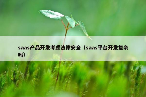 saas产品开发考虑法律安全（saas平台开发复杂吗）