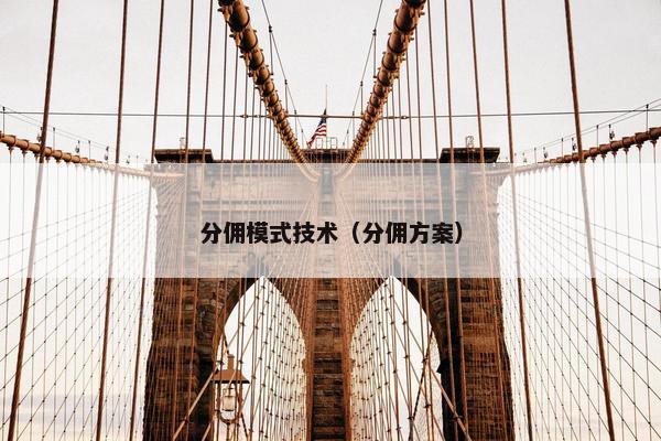 分佣模式技术(分佣方案)