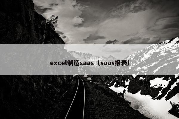 excel制造saas（saas报表）