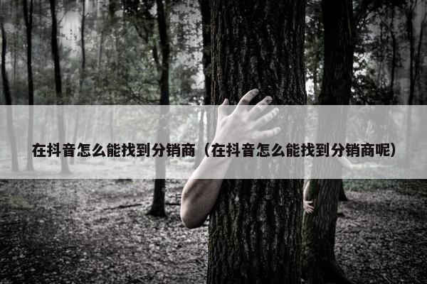 在抖音怎么能找到分销商（在抖音怎么能找到分销商呢）