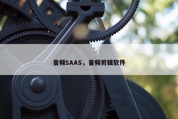 音频SAAS，音频剪辑软件