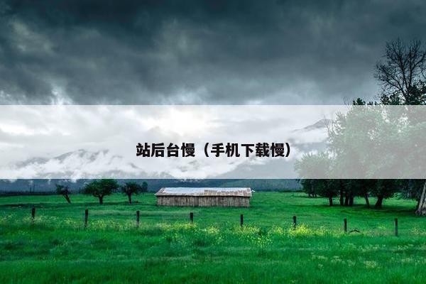 站后台慢（手机下载慢）