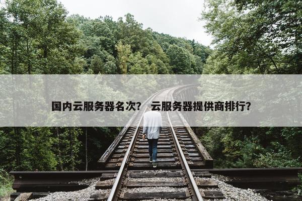 国内云服务器名次？ 云服务器提供商排行？