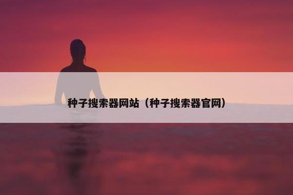 种子搜索器网站（种子搜索器官网）