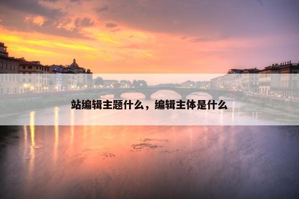 站编辑主题什么，编辑主体是什么