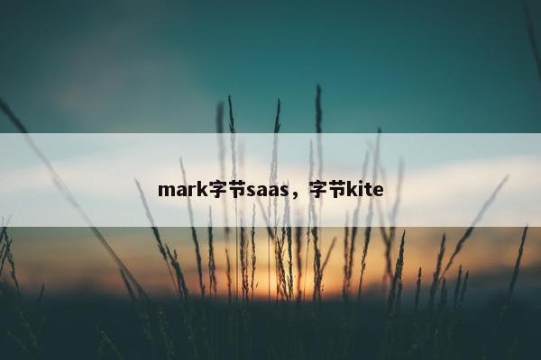 mark字节saas，字节kite