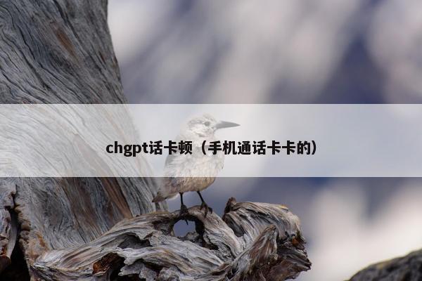 chgpt话卡顿（手机通话卡卡的）