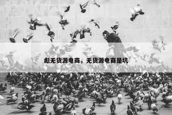 彪无货源电商，无货源电商是坑