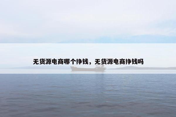 无货源电商哪个挣钱，无货源电商挣钱吗