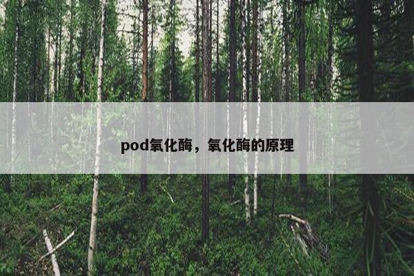 pod氧化酶，氧化酶的原理