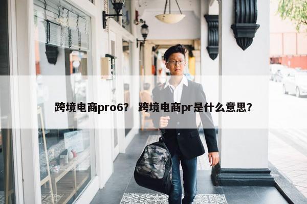 跨境电商pro6？ 跨境电商pr是什么意思？