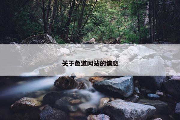 关于色道网站的信息