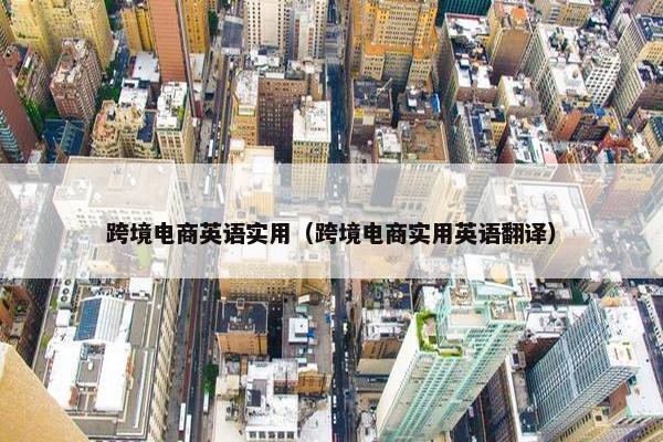 跨境电商英语实用（跨境电商实用英语翻译）