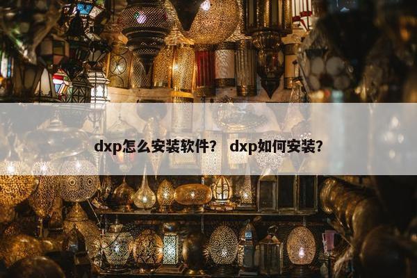 dxp怎么安装软件? dxp如何安装?