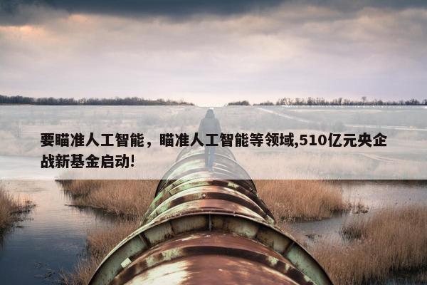要瞄准人工智能，瞄准人工智能等领域,510亿元央企战新基金启动!