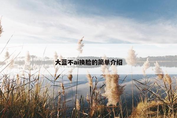 大蓝不ai换脸的简单介绍