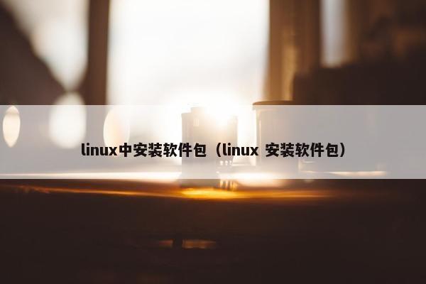 linux中安装软件包（linux 安装软件包）
