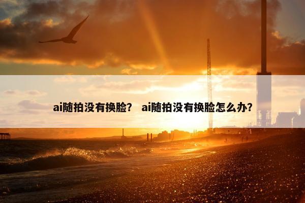 ai随拍没有换脸？ ai随拍没有换脸怎么办？