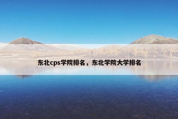 东北cps学院排名,东北学院大学排名