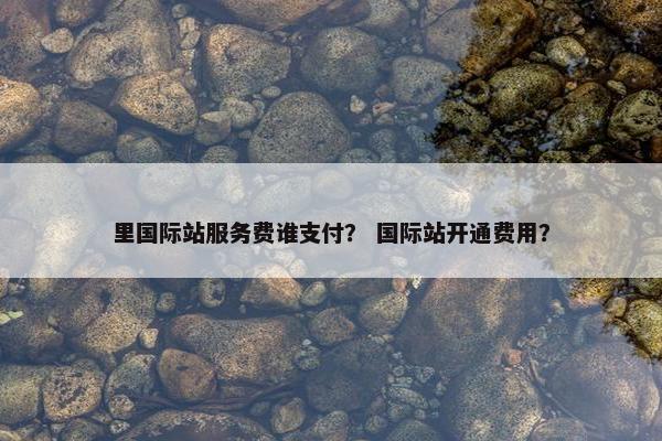 里国际站服务费谁支付? 国际站开通费用?