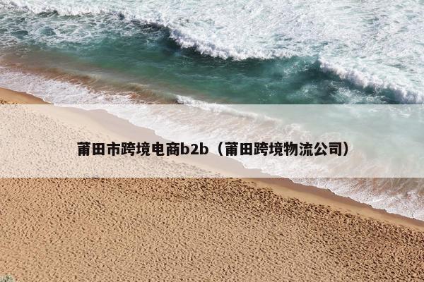 莆田市跨境电商b2b（莆田跨境物流公司）