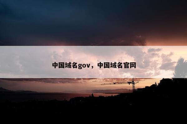 中国域名gov,中国域名官网