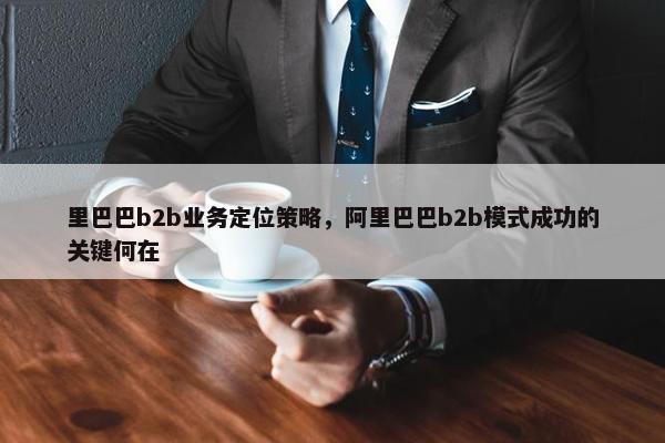 里巴巴b2b业务定位策略,阿里巴巴b2b模式成功的关键何在
